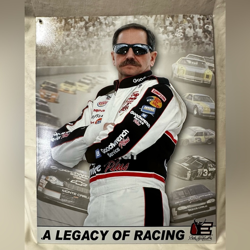 Dale Earnhardt Sr. Vintage NASCAR Tin Sign. NWOT